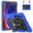 Mobigear SureGrip Xtreme Coque Samsung Galaxy Tab S9 FE Plus Coque arrière en Plastique rigide,Silicone + Porte-crayon + Bandoulière + Support Amovible - Dark Blue