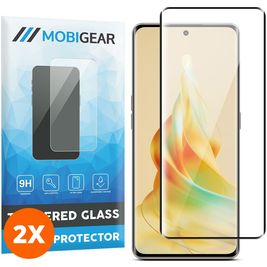Mobigear Premium OPPO Reno 8T 5G Verre trempé Protection d'écran - Compatible Coque - Noir (Lot de 2)