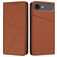 Mobigear Frosted Flip Housse iPhone Air Etui Porte-Monnaie - Marron