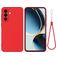 Mobigear Rubber Touch Coque Samsung Galaxy A56 Coque arrière en Silicone - Rouge
