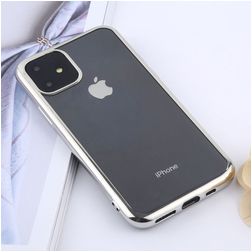 Mobigear Royal Coque iPhone 11 Coque arrière en TPU Souple - Transparent / Argent