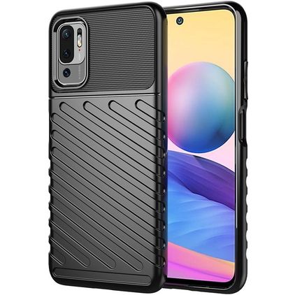 Mobigear Groove Coque Xiaomi Redmi Note 10 5G Coque arrière en TPU Souple - Noir