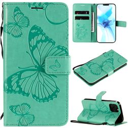 Mobigear Butterfly Housse iPhone 12 Pro Etui Porte-Monnaie - Turquoise