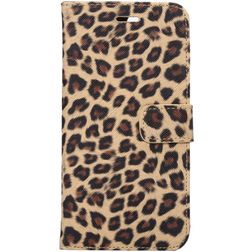 Mobigear Leopard Housse iPhone 8 Plus Etui Porte-Monnaie - Marron