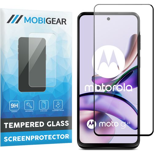 Mobigear Premium Motorola Moto G23 Verre trempé Protection d'écran - Compatible coque - Noir