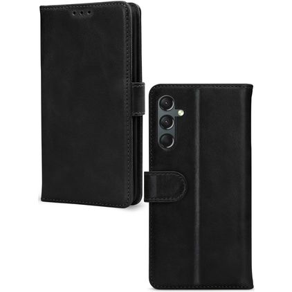 Mobilize Wallet Samsung Galaxy A24 Cuir véritable Étui Portefeuille - Noir