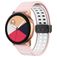 Mobigear Sport Plus Mag Bracelet Silicone Smartwatch Fermeture magnétique - Connexion universelle de 22 mm - Blanc / Rose