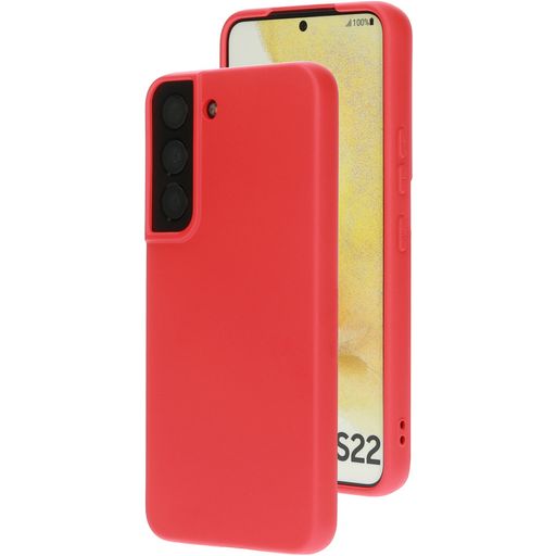 Mobiparts Coque Samsung Galaxy S22 Coque arrière en Silicone - Scarlet Red