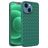 Mobigear Woven Coque iPhone 14 Plus Coque arrière en TPU Souple - Vert