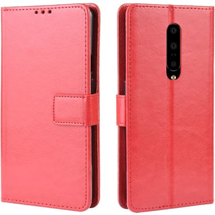 Mobigear Wallet Housse OnePlus 7 Pro Etui Porte-Monnaie - Rouge