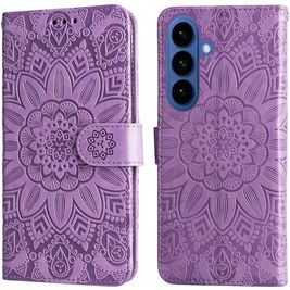 Mobigear Sunflower Housse Samsung Galaxy S26 Plus Etui Porte-Monnaie - Violet