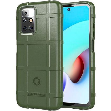 Mobigear Rugged Shield Xiaomi Redmi 10 4G TPU souple Coque arrière Antichoc - Vert