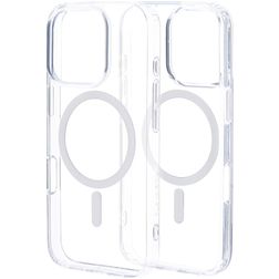 Mobiparts Hardcover Coque Transparente iPhone 16 Pro MagSafe Coque arrière Rigide - Transparent