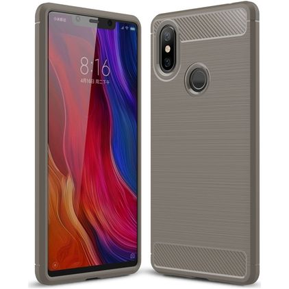 Mobigear Brushed Slim Coque Xiaomi Mi 8 SE Coque arrière en TPU Souple - Gris