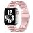 Mobigear Antwerp Bracelet Acier Apple Watch Fermeture boucle déployante - 49/46/45/44 mm - Rose