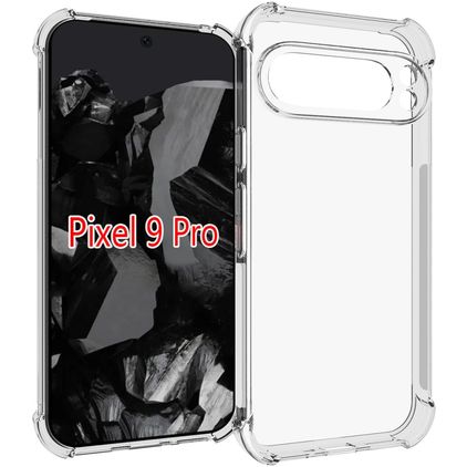 Mobigear Cushion Coque Transparente Google Pixel 9 Pro XL Coque arrière en TPU Souple - Transparent