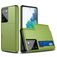 Mobigear Card Samsung Galaxy S21 Ultra Plastique rigide Coque arrière Antichoc avec porte-cartes - Vert