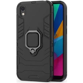 Mobigear Armor Ring Coque HONOR 8S Coque arrière Rigide Anti-Chocs avec Anneau-Support - Noir