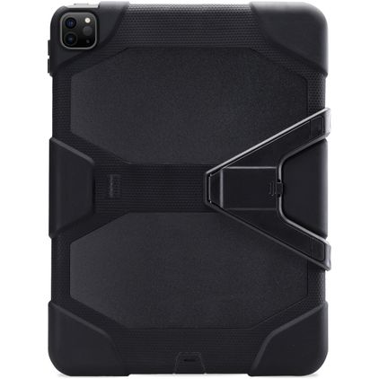 Xccess Survivor Essential Coque iPad Pro 12.9 Pouces (2018) Coque arrière en Plastique rigide,Silicone + Support Amovible - Noir