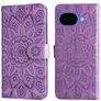 Mobigear Sunflower Housse Google Pixel 10a Etui Porte-Monnaie - Violet