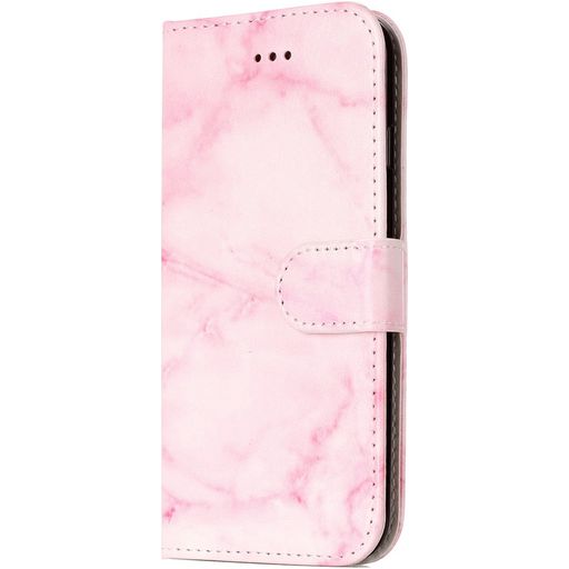 Mobigear Marble Housse iPhone SE (2020) Etui Porte-Monnaie - Rose