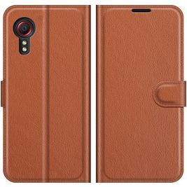 Mobigear Classic Housse Samsung Galaxy Xcover 5 Etui Porte-Monnaie - Cognac