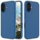 Mobigear Rubber Touch Coque iPhone 16 Coque arrière en Silicone - Bleu
