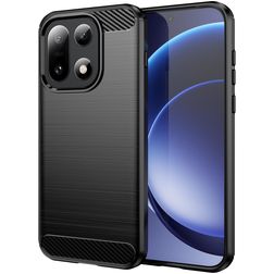 Mobigear Brushed Slim Coque OnePlus 15 Coque arrière en TPU Souple - Noir