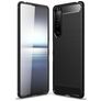 Mobigear Brushed Slim Coque Sony Xperia 1 III Coque arrière en TPU Souple - Noir