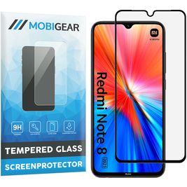 Mobigear Premium Xiaomi Redmi Note 8 Verre trempé Protection d'écran - Compatible Coque - Noir