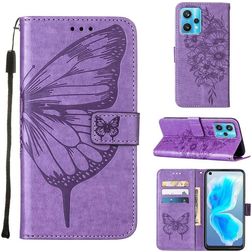 Mobigear Butterfly Housse Realme 9 Pro Plus Etui Porte-Monnaie - Violet