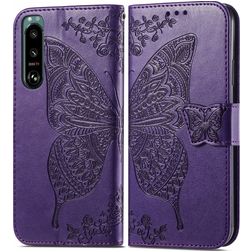 Mobigear Butterfly Sony Xperia 5 IV Étui Portefeuille - Violet