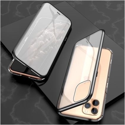 Mobigear GlassGuard iPhone 11 Pro Max Verre trempé Coque arrière - Noir / Transparent