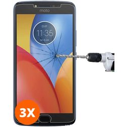Mobigear Motorola Moto E4 Plus Verre trempé Protection d'écran - Compatible Coque (Lot de 3)