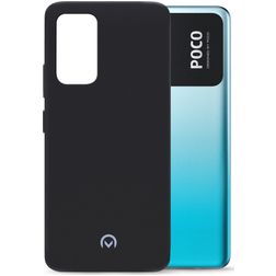Mobilize Rubber Gelly Coque POCO M4 Pro 5G Coque arrière en TPU Souple - Matt Black