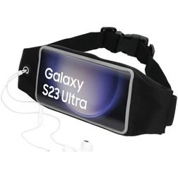 Mobiparts Comfort Fit Belt Brassard Téléphone Samsung Galaxy S23 Ultra Ceinture Coque de Sport en Neoprène - Noir
