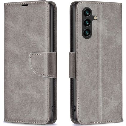 Mobigear Excellent Housse Samsung Galaxy A35 Etui Porte-Monnaie - Gris