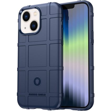 Mobigear Rugged Shield Coque iPhone 14 Plus Coque arrière en TPU Souple Anti-Chocs - Bleu