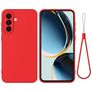 Mobigear Rubber Touch Coque Samsung Galaxy S26 Plus Coque arrière en Silicone - Rouge