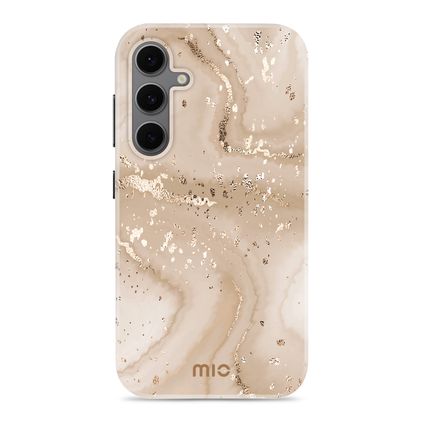 MIO Coque Samsung Galaxy S24 FE MagSafe Coque arrière Rigide - Gold Marble
