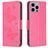 Mobigear Butterfly Housse iPhone 15 Pro Max Etui Porte-Monnaie - Magenta
