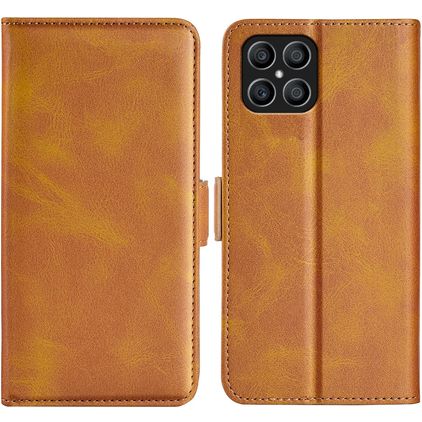 Mobigear Slim Magnet HONOR X8 Étui Portefeuille - Cognac