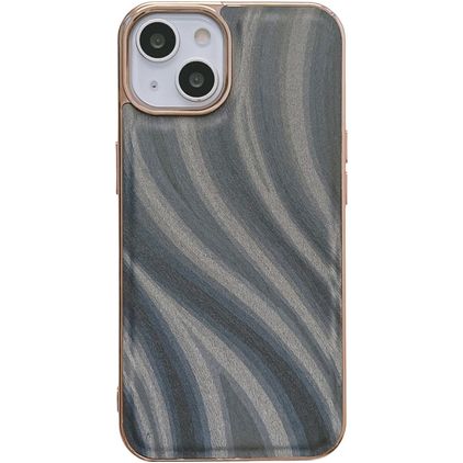 Mobigear Wavy Coque iPhone 14 Plus Coque arrière Rigide - Argent