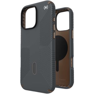 Speck Presidio2 Grip Coque iPhone 16 Pro Max MagSafe Coque arrière Rigide Anti-Chocs - Charcoal Grey