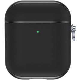 Valenta Snap Coque Apple AirPods 2 Coque en Cuir Véritable - Noir