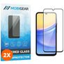 Mobigear Premium Samsung Galaxy A15 Verre trempé Protection d'écran - Compatible Coque - Noir (Lot de 2)