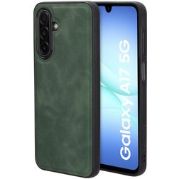 Mobiparts Classic Coque Samsung Galaxy A17 MagSafe Coque arrière en TPU,Similicuir - Emerald Green