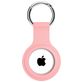 Xccess Keychain Coque Apple AirTag Porte-clés en Silicone Souple - Rose