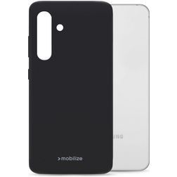 Mobilize Rubber Gelly Coque Samsung Galaxy S24 Coque arrière en TPU Souple - Matt Black