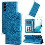 Mobigear Sunflower Housse Samsung Galaxy S23 Etui Porte-Monnaie - Bleu